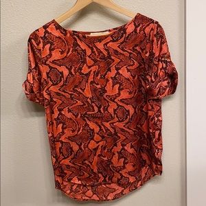 Michael Kors red snake skin top